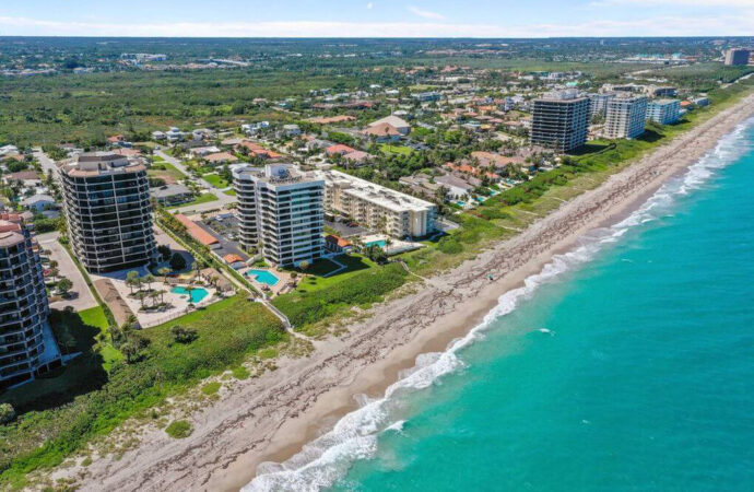 Aerial Juno Beach FL, A1A Popcorn Ceiling Removal