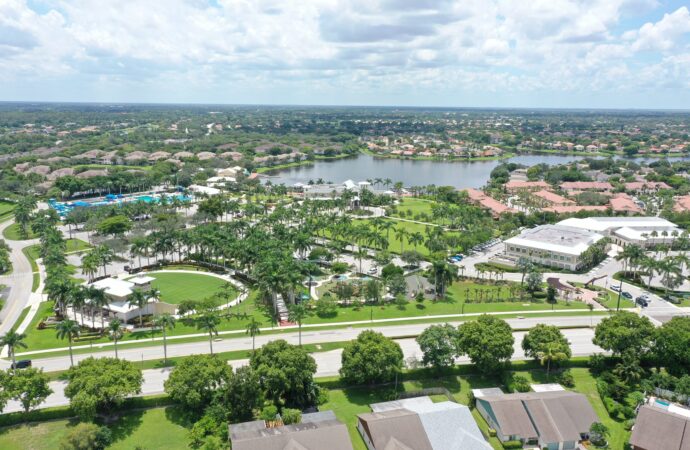 Aerial Wellington FL, A1A Popcorn Ceiling Removal